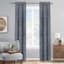 Metallic Navy Blue Bark Light Filtering Curtain Panel, 84"