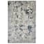 (B551) Magnolia Blue Vintage Floral Area Rug, 7x10