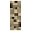 (B446) Romance Tan & Brown Geometric Runner, 2x6