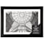 15x19 Matted to 11x17 Wide Black Linear with White Mat Photo Wall Frame