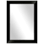 Skylar Black Rectangle Wall Mirror, 30x35