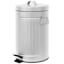 Retro White Step Wastebasket, 12l