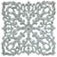 Moroccan Hand Carved Grey Wooden Panel Wall Decor, 16"