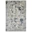 (B551) Magnolia Blue Vintage Floral Area Rug, 5x7