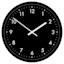 Black Accent Round Wall Clock, 16"