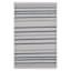 (E284) Honeybloom Terrace Ivory & Blue Nautical Striped Sisal Indoor & Outdoor Accent Rug, 3x5
