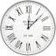 White Metal Roman Numeral Round Wall Clock, 23.5"