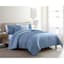 5-Piece Holly Ruched Blue Comforter Set, Queen