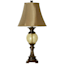 Bronze & Crackle Glass Ball Table Lamp, 21.5"