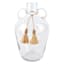 Clear Glass Vase with Tassels, 12.5"