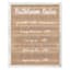 Bathroom Rules Wooden Wall Sign, 16x20
