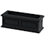 Japi All Weather Proof Black Versailles Outdoor Window Box, Medium
