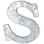 12" Galvanized Metal Monogram Wall Art, S