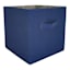 Blue Fabric Storage Bin with Handle, 10.5"