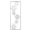 Framed Silver Hexagons Metal Rectangle Mirror Wall Art, 12x32