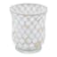 White Gold Mosaic Votive Candle Holder, 5"