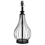 Black Metal Teardrop Table Lamp Base, 21"