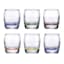 Set of 6 Tri-Color Shot Glasses, 2.7oz
