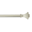 1/2" Nickel Finish Square Adjustable Curtain Rod, 36-72"