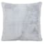 Bristol Grey Faux Fur Throw Pillow, 18"