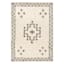 (C174) Beni Cream Medallion Shag Area Rug, 5x7
