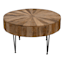 Found & Fable Round Mango Wood Coffee Table With Metal Hairpin Legs, Mango