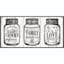 Glass Framed Food, Family, Love Wall Art, 15x8