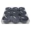 9-Pack Unscented Tealight Candles, Dark Grey