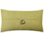Clayton Olive Green Coconut Button Oblong Throw Pillow, 13x24