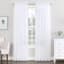 Emily White Rod Pocket Sheer Voile Curtain Panel, 84"