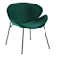 Jagger Emerald Green Chair with Black Metal Legs
