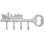 4-Hook Wood & Metal Welcome Key Wall Rack, 8x20