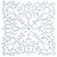 Moroccan Hand Carved White Wooden Panel Wall Decor, 16"