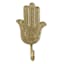 Hamsa Gold Metal Wall Hook, 4x8