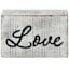 Distressed Love Block Sign, 5x3