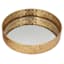 Gold Foiled Round Mirror Decorative Tray, 12"