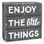 Enjoy the Little Things Wooden Block Sign, 3"