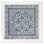 Wood Framed Blue & White Embossed Metal Medallion Wall Decor, 11.5"