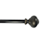 Royce 5/8" Bronze Finish Knob Adjustable Curtain Rod, 48-84"