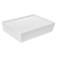 White Modular Storage Bin with Lid, 6l