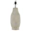 White Raised Patterned Medium Table Lamp Base, 20"