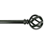 Sanford 5/8" Black Metal Cage Adjustable Curtain Rod, 28-48"