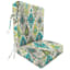 2-Piece Paso Turquoise Outdoor Gusseted Deep Seat Cushion