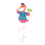 Blue Shirt Paradise Flamingo Yard Stake, 36"