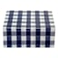 Large Blue & White Check Decal Box, 6x5