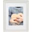 11x14 Matted to 8X10 Scoop Profile with White Mat Photo Frame, Whitewash