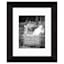 11x14 Matted to 8x10 Wide Linear Portrait Wall Frame, Black