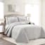 Found & Fable 3-Piece Grey Medallion Scalloped Bedspread Set, Queen