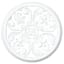 Dania Hand Carved White Wooden Panel Wall Decor, 16"