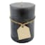 Dark Grey Unscented Pillar Candle, 3x4
